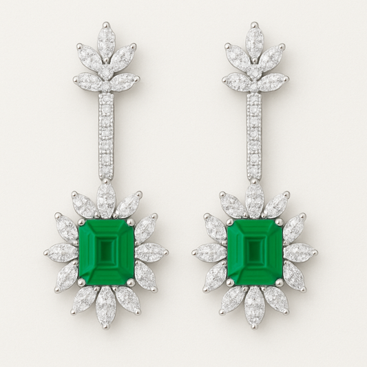 Emerald Drop Earrings