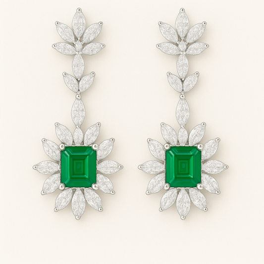 "Emerald Heaven" earrings. Pre Order